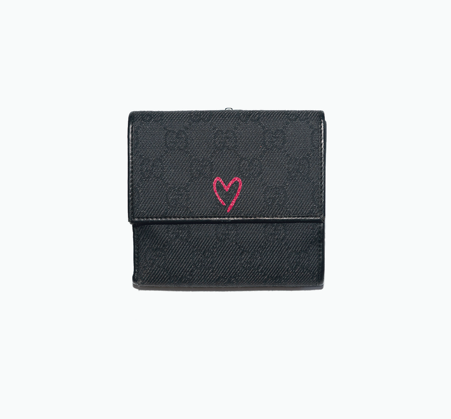 DGU Upcycled Gucci Denim Compact Wallet