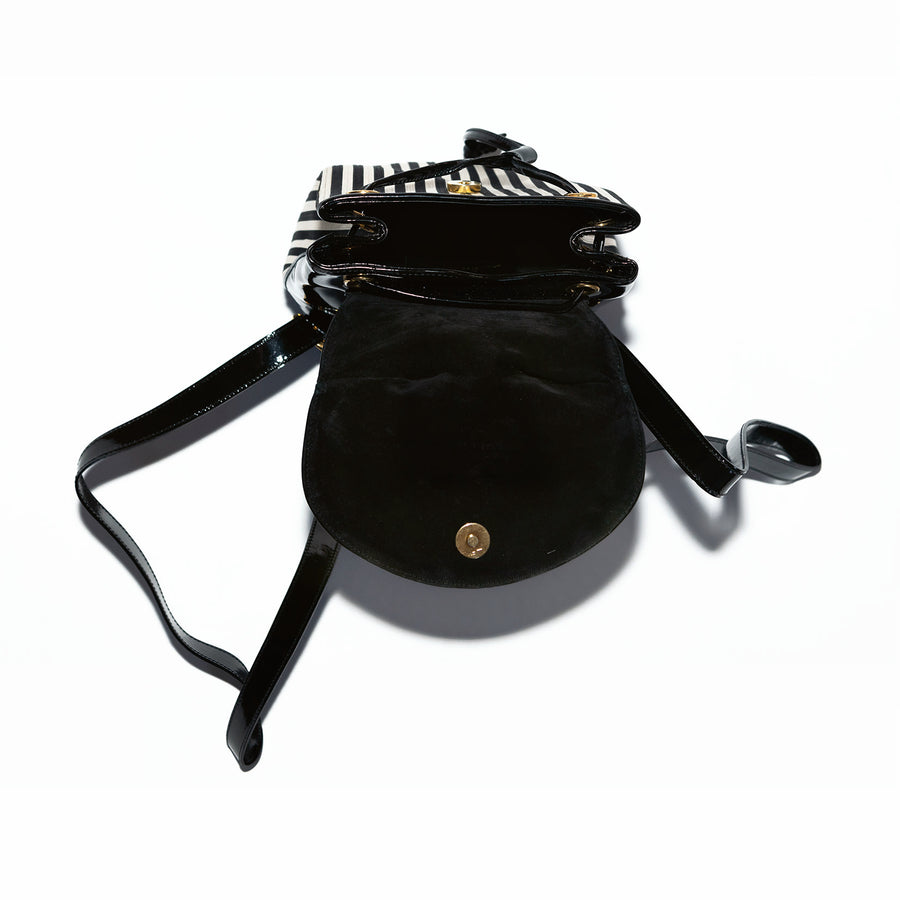 DGU Upcycled Salvatore Ferragamo Leather Trim Backpack