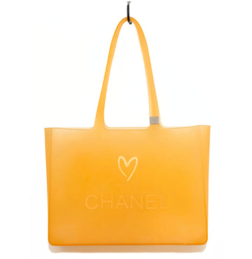 DGU Upcycled Chanel Jelly Logo Tote Bag